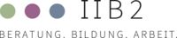 IIB2-Logo mit drei Punkten in grün, lila und blau