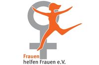 Frauenfigur springt vor dem Symbol für weiblich