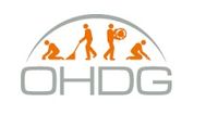 Die Abkürzung OHDG und vier arbeitende Figuren 