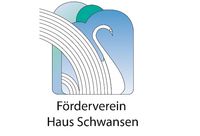 Ein Schwan vor blauem Hintergrund 