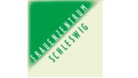 Das Wort "Frauenzentrum" in einem Dreckeck und das Wort "Schleswig" in einem anderen, beide zusammen ergeben ein Viereck