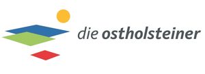 Schiftzug "Die Ostholsteiner" mit drei Rauten in blau, grün und rot und einen gelben Kreis 