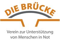 Zwei Ufer mit einer Brücke, darüber der Name des Vereins 
