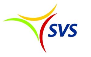 Das Symbol der Südstormarner Vereinigung und ihrer Tochtergesellschaften: SVS sowie drei Halbkreise in gelb, grün und rot, die gemeinsam ein Dreckeck bilden