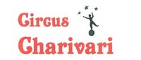 Namensschriftzug und eine kleine Figur, die Bälle jongliert 