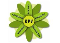 Grüne Blüte, auf deren Blättern die Orte stehen, die vom KPV betreut werden 