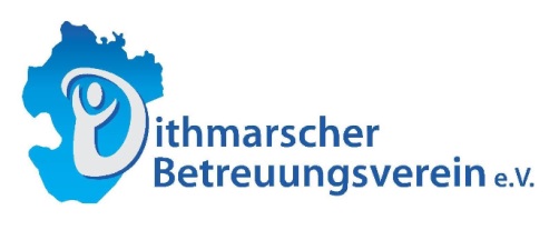 Der Namensschriftzug, wobei das D von Dithmarscher in den Umrissen des Kreises liegt 