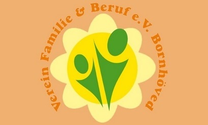 Gelbe Blüte mit zwei grünen Figuren