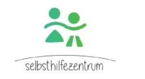 Namensschriftzug mit zwei Figuren in grün, eine Frau und ein Mann