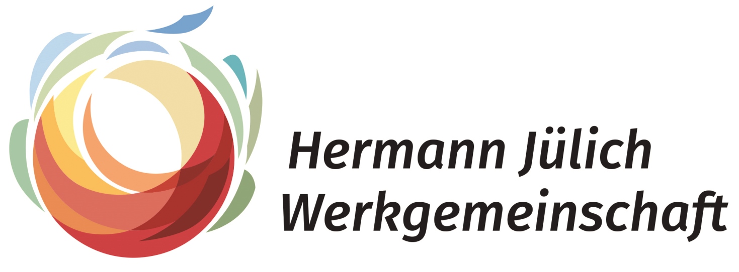 Der Namenszug des Vereins und eine Grafik, ein Kreis und jeweils zwei verschieden große Dreckecke darüber und darunter, so dass es wie ein Auge aussieht