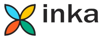 vier bunten Blätter mit dem Namen inka