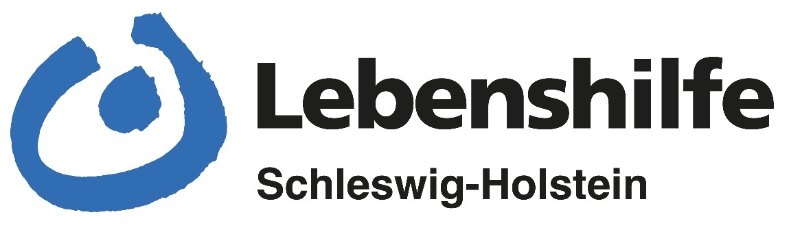 Der blaue Kreis der Lebenshilfen neben dem Schriftzug Lebenshilfe Schleswig-Holstein