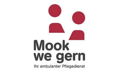Namensschriftzug und zwei Figuren, die sich gegenüber stehen 