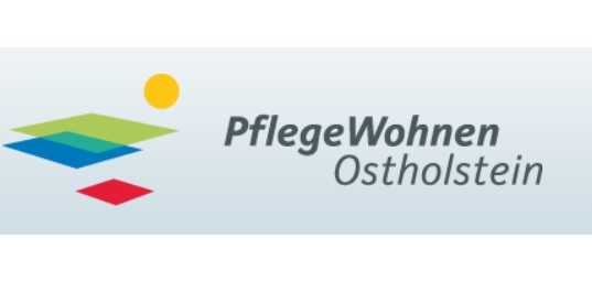 Bunte grafische Elemente und der Namensschriftzug