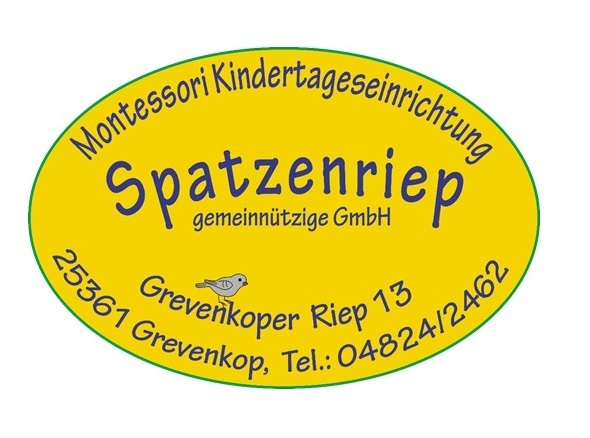 Namenszug mit einem kleinen Spatzen