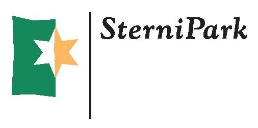 Namensschriftzug und Stern in Gold und Weiß auf grünem Grund