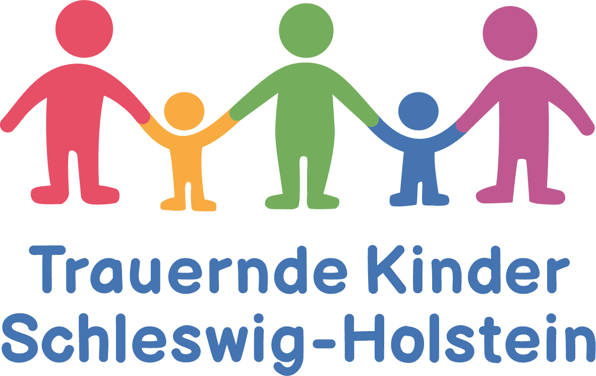 Logo mit Familienmitgliedern und Kindern, die an den Händen gehalten werden